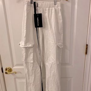 White cargo pants